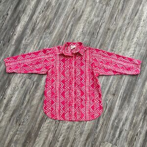 Vintage 90's Donn Kenny Island Camp Shirt 3/4 Sleeve Small Made In USA Shirt